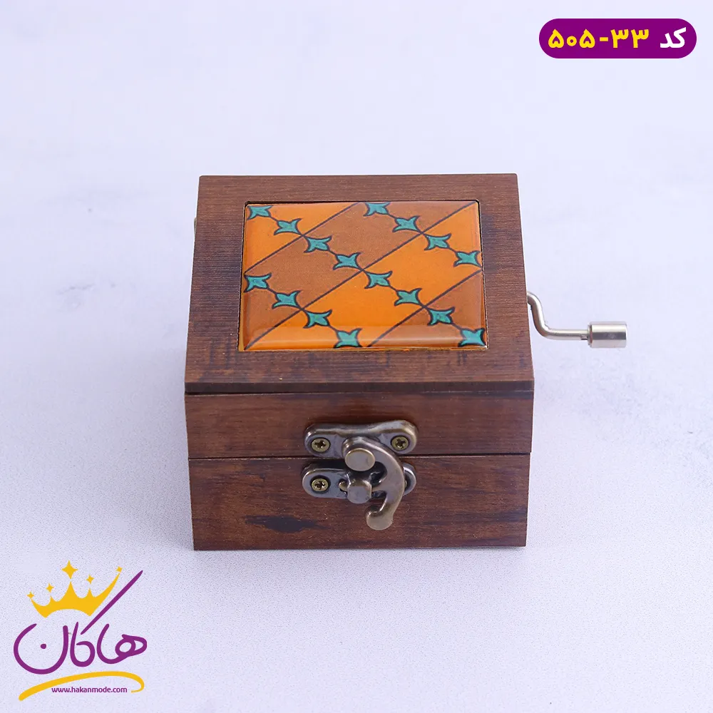 جعبه موزیکال چوبی طرح معرق | 505/33