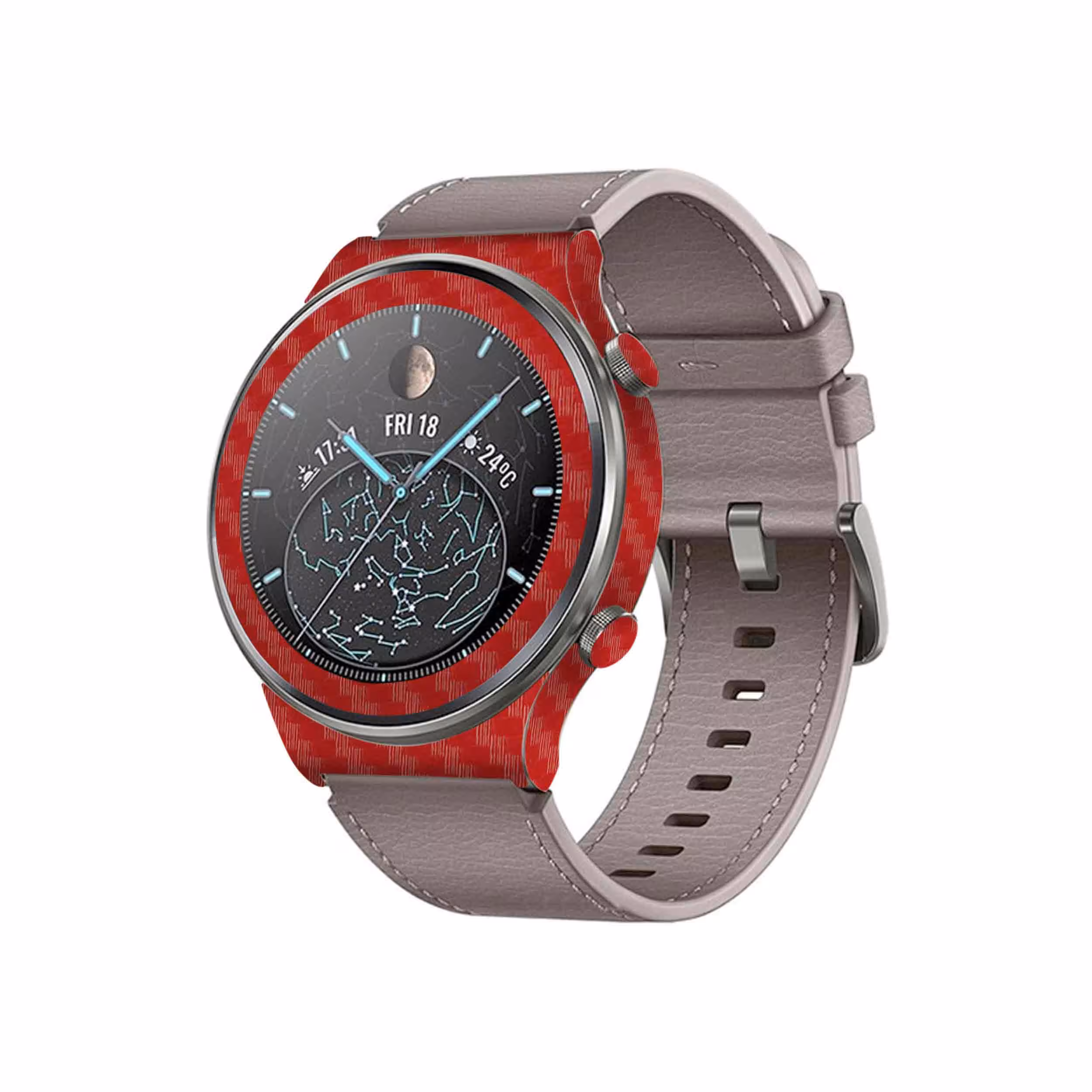 برچسب ماهوت طرح Red Fiber مناسب برای ساعت هوشمند هوآوی Watch GT 2 Pro