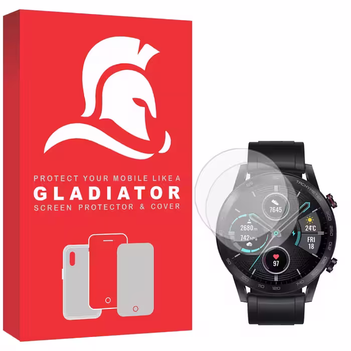محافظ صفحه نمایش گلادیاتور مدل GWP2000 مناسب برای ساعت هوشمند آنر Magic Watch 2 46mm بسته دو عددی | کالا برتری