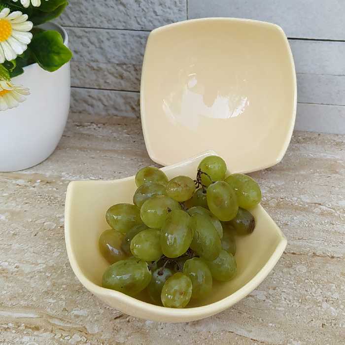 کاسه چهار گوشه سرامیکی و دست ساز 