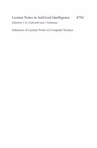 خرید و دانلود نسخه کامل کتاب Algorithmic Learning Theory: 18th International Conference, ALT 2007, Sendai, Japan, October 1-4, 2007. Proceedings