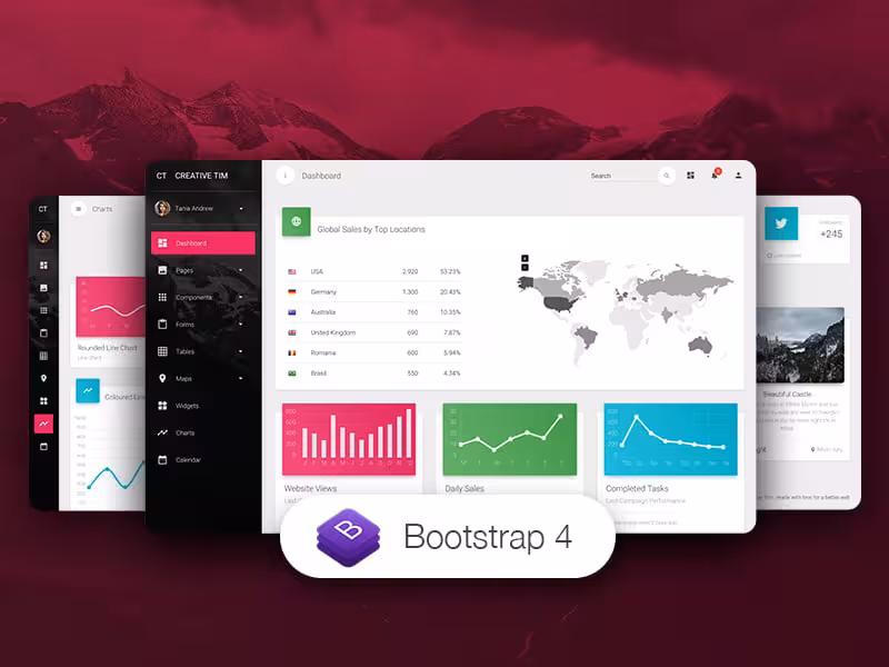 دانلود قالب Material Dashboard Pro