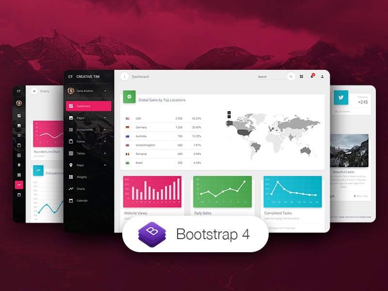 دانلود قالب Material Dashboard Pro