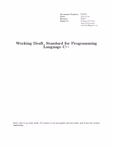 خرید و دانلود نسخه کامل کتاب ISO IEC 14882 2011 Programming Languages C   N3376 - Multi - ISO. Working Draft, Standard for Programming Language C