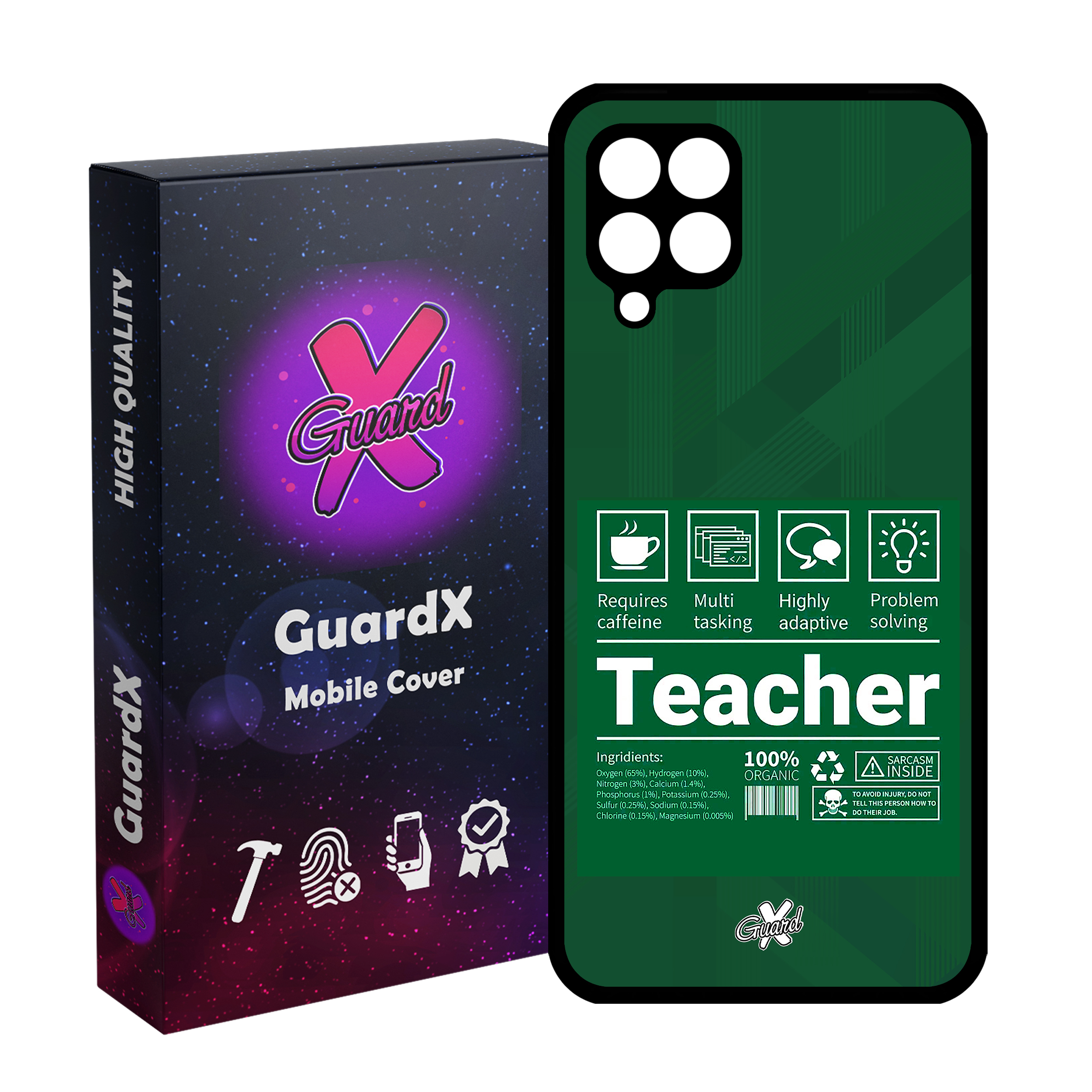 کاور گارد ایکس طرح معلم مدل Glass10537 مناسب برای گوشی موبایل سامسونگ Galaxy A22 4G