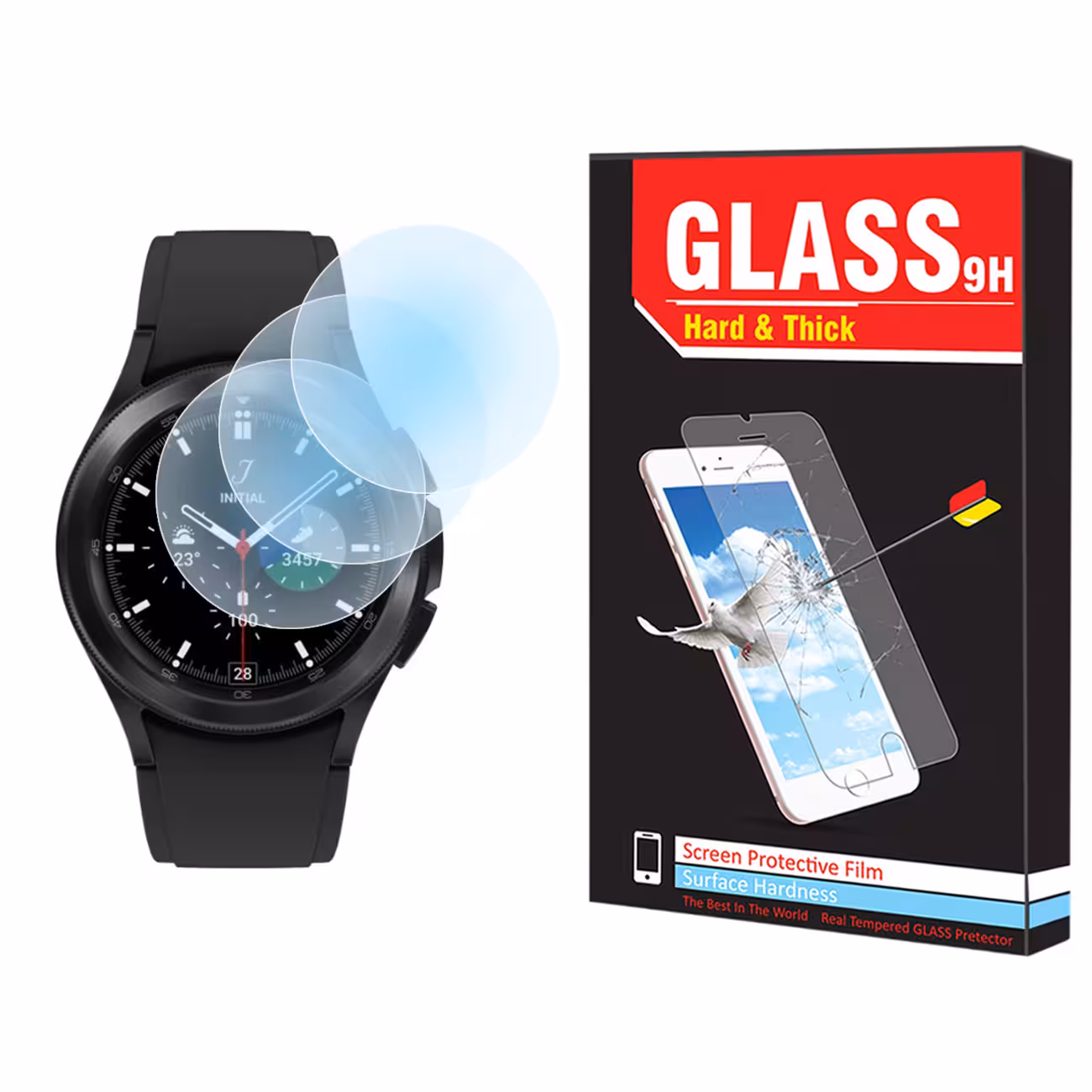 محافظ صفحه نمایش نانو هارد اند تیک مدل NHT مناسب برای ساعت هوشمند سامسونگ Galaxy Watch 4 Classic 42mm بسته سه عددی