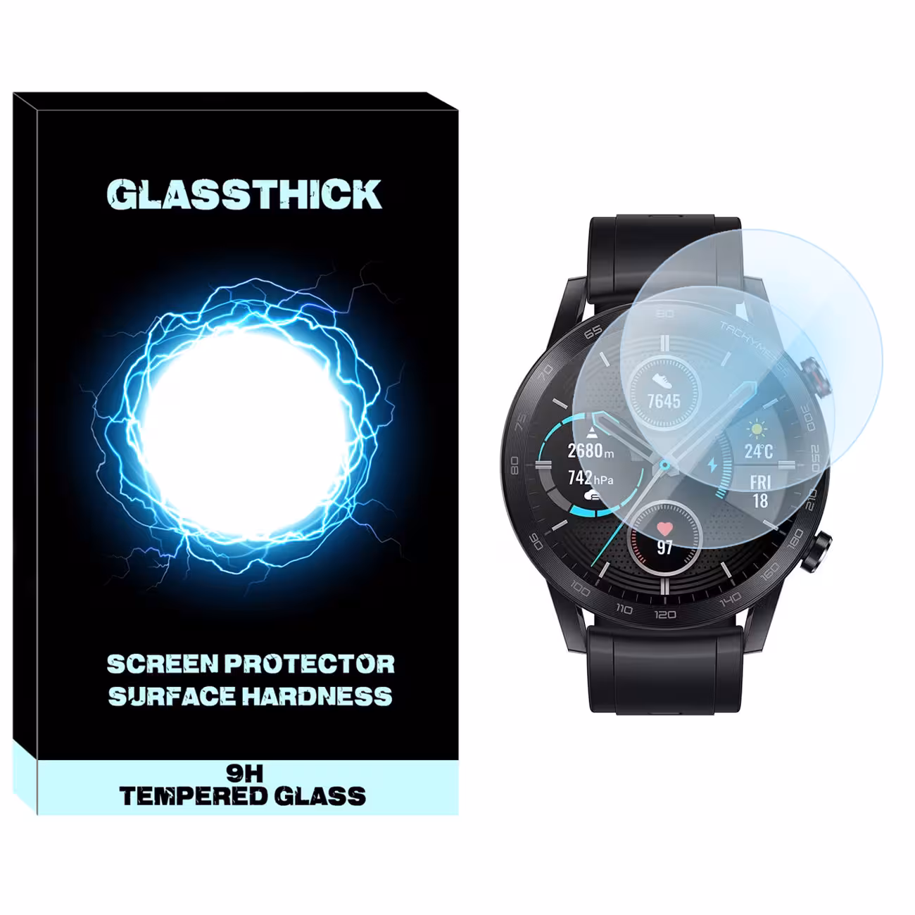 محافظ صفحه نمایش نانو گلستیگ مدل NGL مناسب برای ساعت هوشمند آنر Magic Watch 2 46mm بسته دو عددی