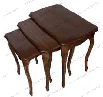 میز عسلی سه تیکه چوبی k 104