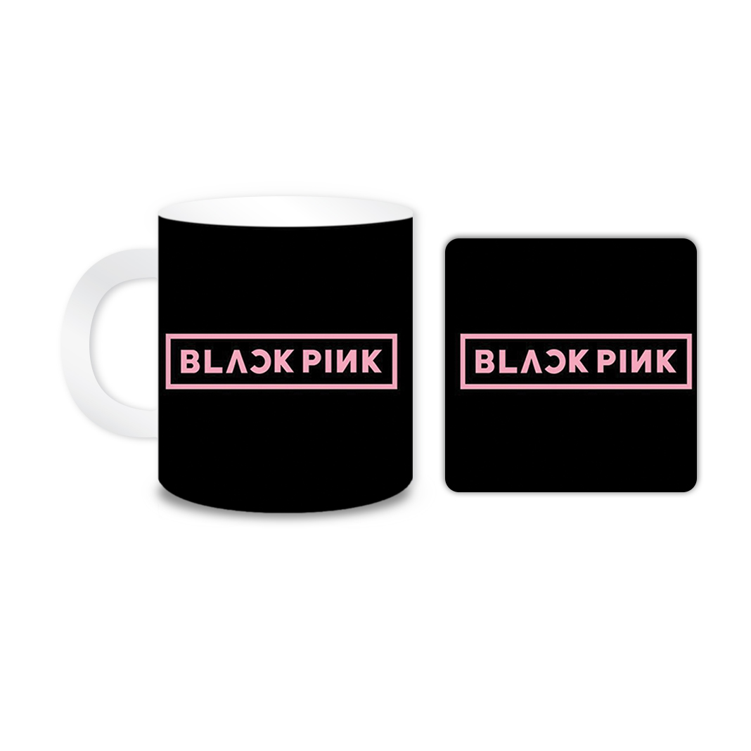 ماگ مدل Black Pink کد 2337 به همراه زیر لیوانی