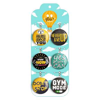 جاکلیدی خندالو مدل جملات انگیزشی کد 338A مجموعه 6 عددی