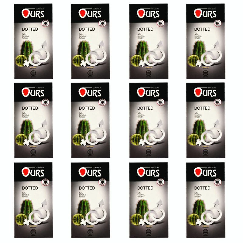 کاندوم اورز مدل داتد خاردار مجموعه 12 عددی