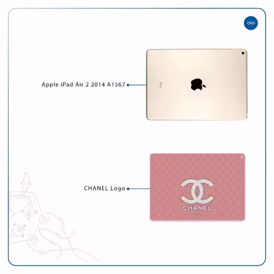 برچسب پوششی ماهوت مدل CHANEL-Logo مناسب برای تبلت اپل iPad Air 2 2014 A1567