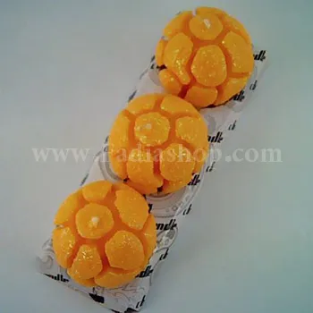 شمع سنگی 3 تایی زرد قناری