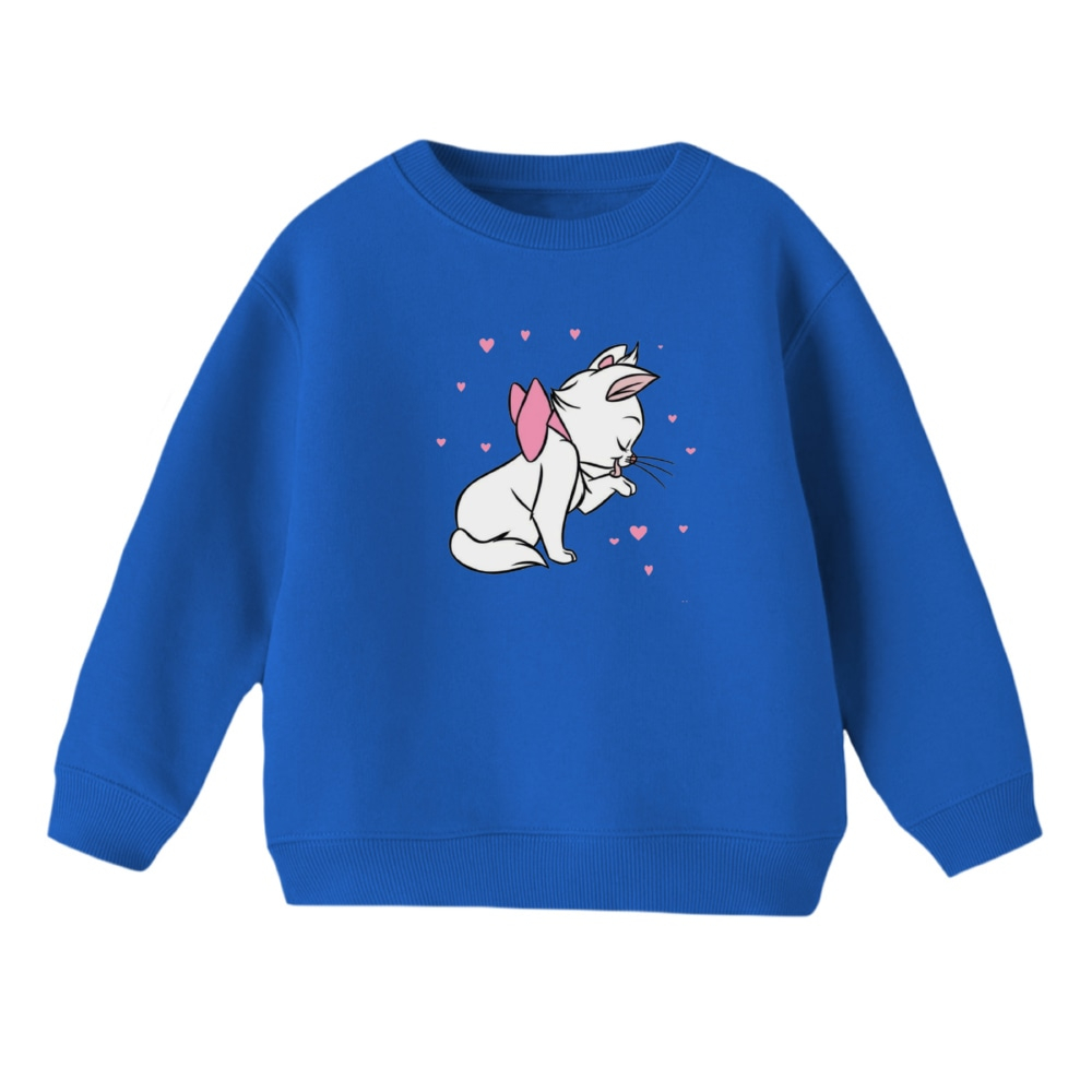 سویشرت بچگانه مدل گربه اشرافی کد 3 رنگ آبی