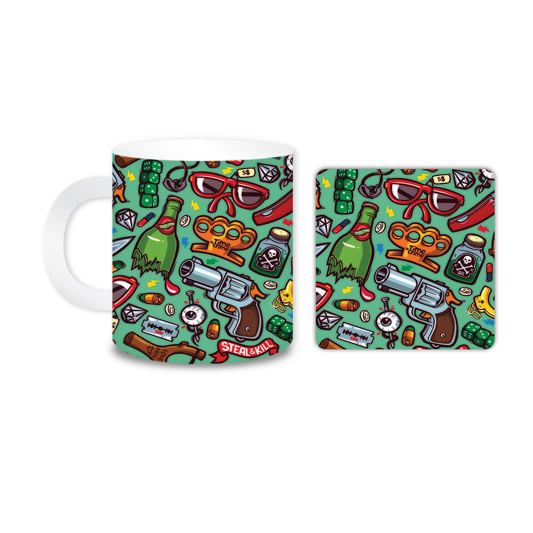 ماگ مدل تفنگ کد 2048 به همراه زیر لیوانی