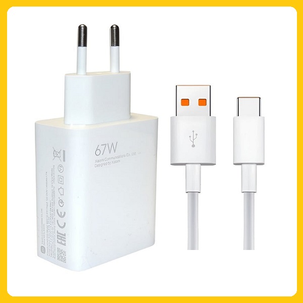 شارژر اصلی شیائومی 67 وات به همراه کابل تایپ سی