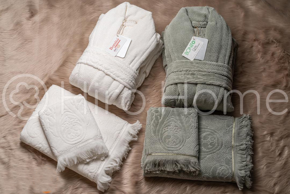 ست دو نفره طرح بونیتو رنگ صدری و کرم