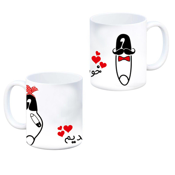 ماگ طرح مامان و بابا شدیم مجموعه 2 عددی