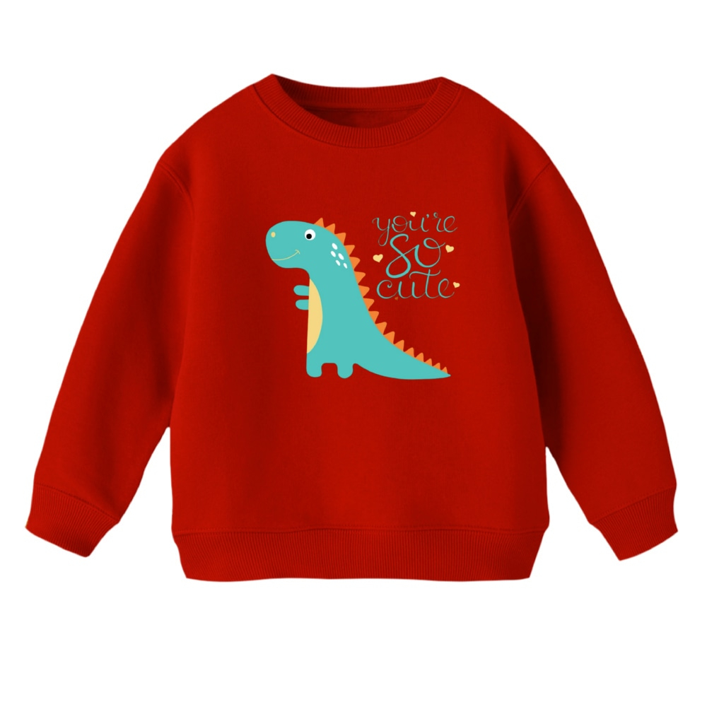 سویشرت بچگانه مدل دایناسور کد 32 رنگ قرمز