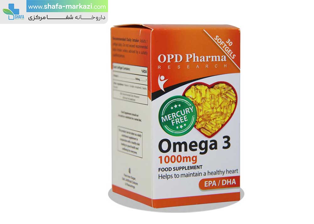 کپسول امگا 3 بدون جیوه او پی دی فارما | OPD Pharma Omega 3-1000 mg
