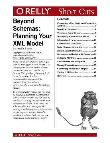 خرید و دانلود نسخه کامل کتاب Beyond schemas : planning your XML model
