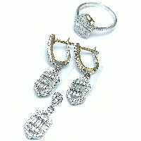 نیم ست نقره جواهری آبکاری رادیوم 26