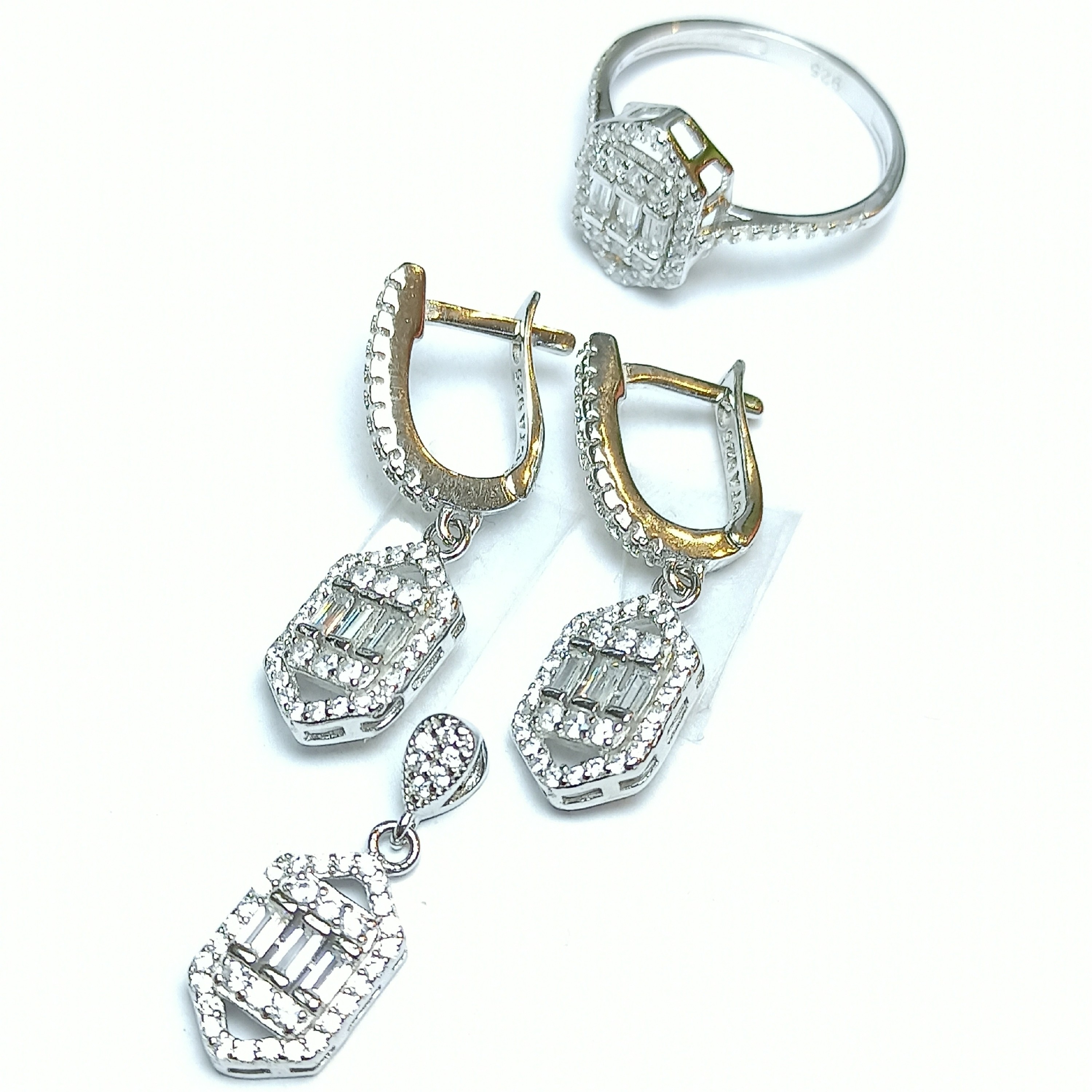 نیم ست نقره جواهری آبکاری رادیوم 26