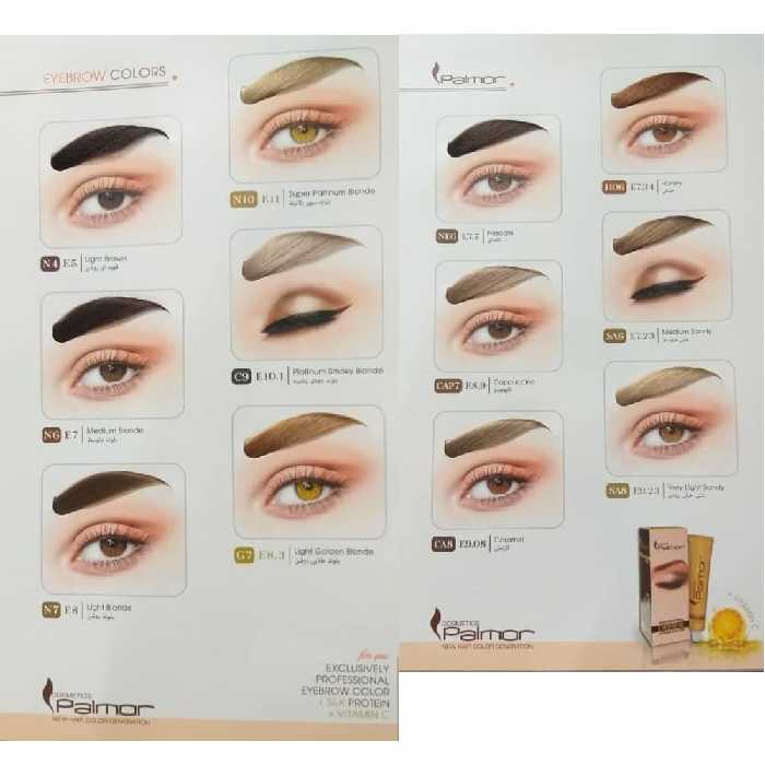 کیت رنگ ابرو پالمور شماره 8.3 حجم 30 میلی لیتر رنگ بلوند طلایی روشن