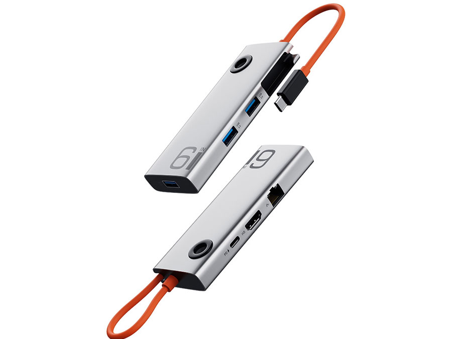 هاب تایپ سی 6 پورت راک مدل  TR28  6 in 1 USB 3.0 HUB