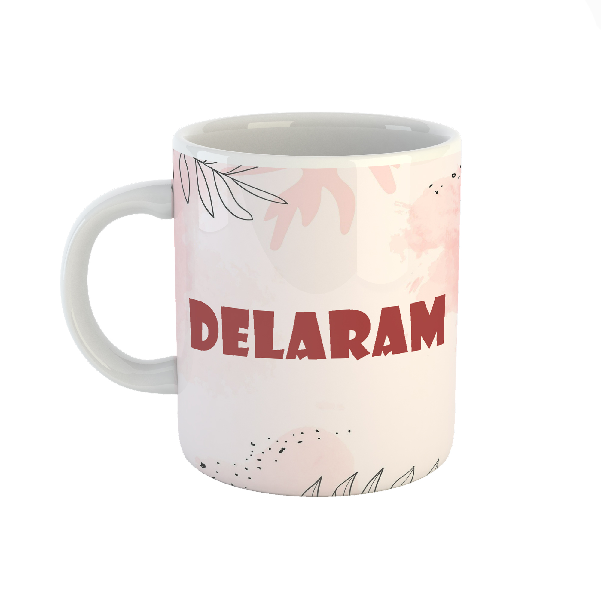 ماگ طرح اسم دلارام مدل برگ کد 233