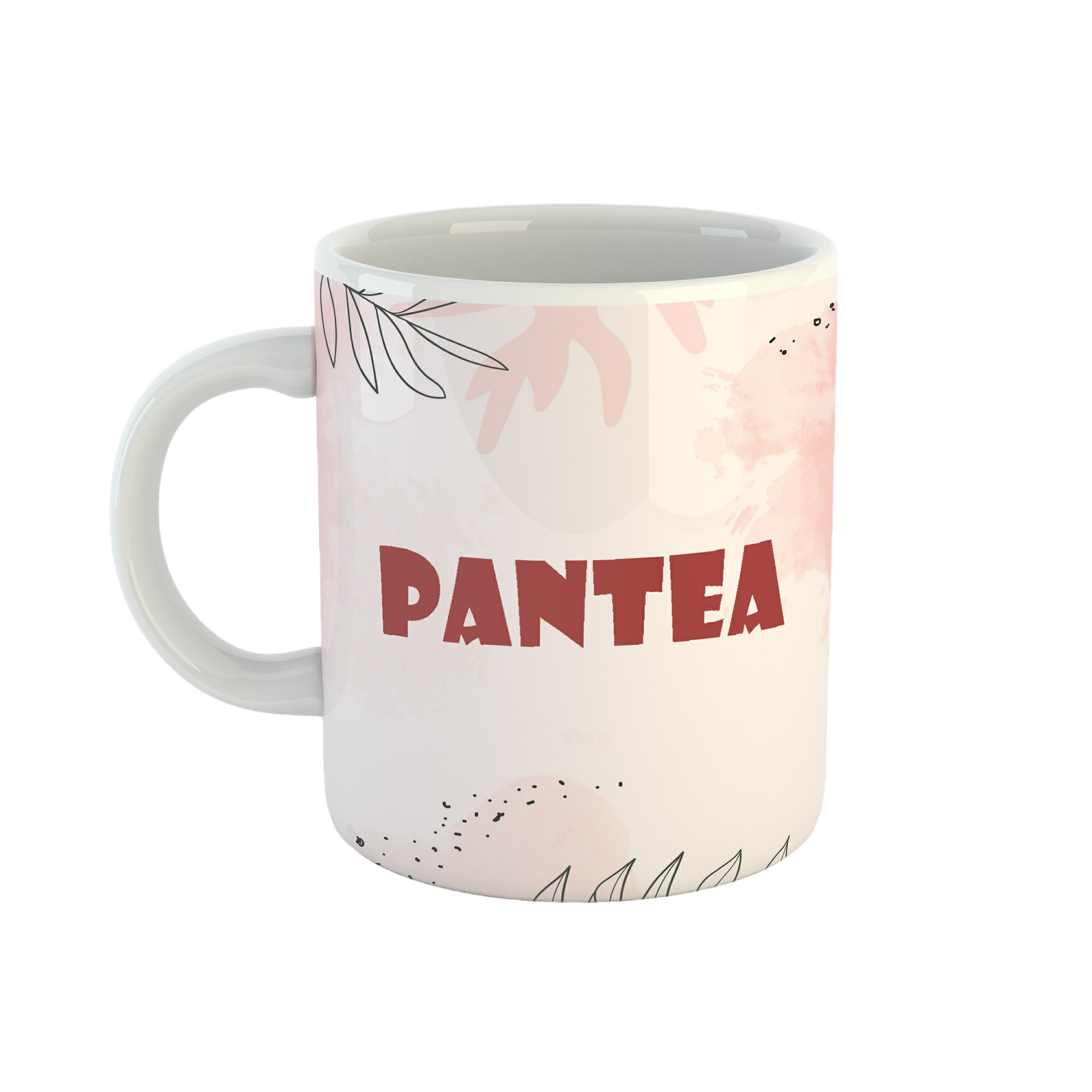 ماگ طرح اسم پانتآ مدل برگ کد 333