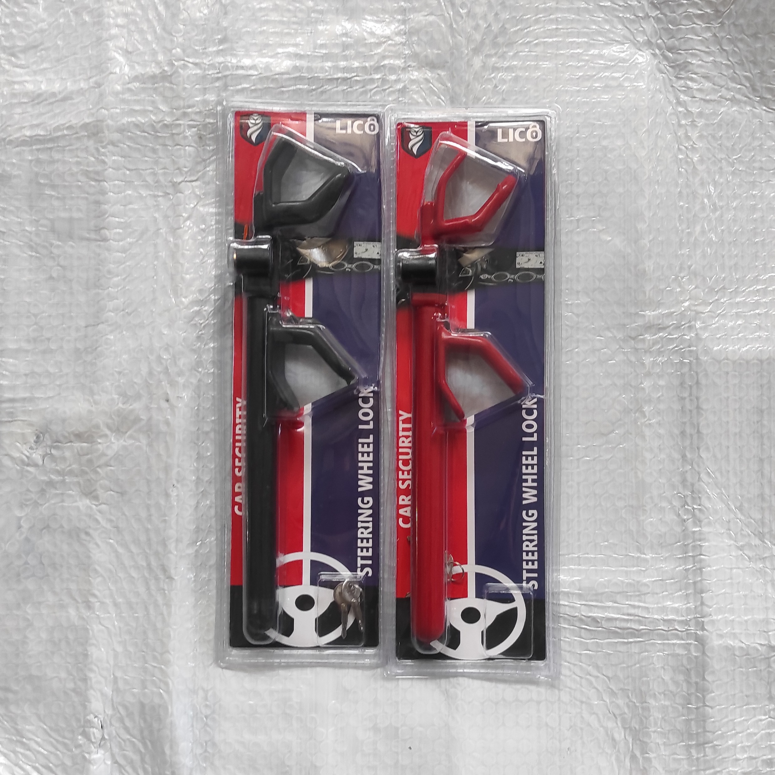 قفل فرمان خودرو مدل لیکو کلاغی نیمه سنگین کلید 4پر