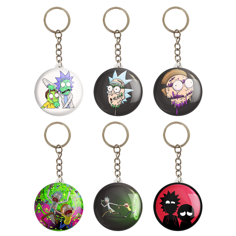 جاکلیدی خندالو طرح ریک و مورتی کد 190A مجموعه 6 عددی