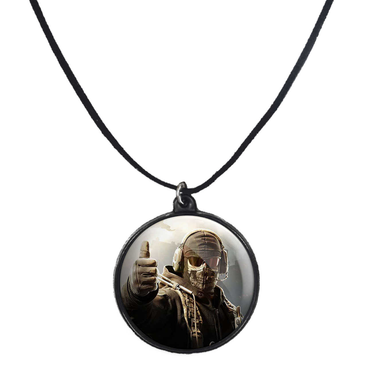 گردنبند پرمانه طرح call of duty کد pmb.7661 مدل دو طرفه