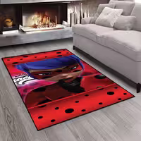 فرش چاپی طرح دختر کفشدوزکی pk-2976