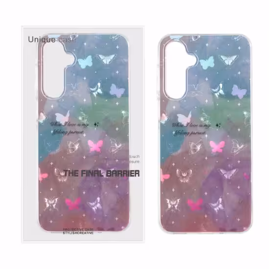 قاب گوشی موبایل مدل Butterfly دور ژله ایی هولوگرامی