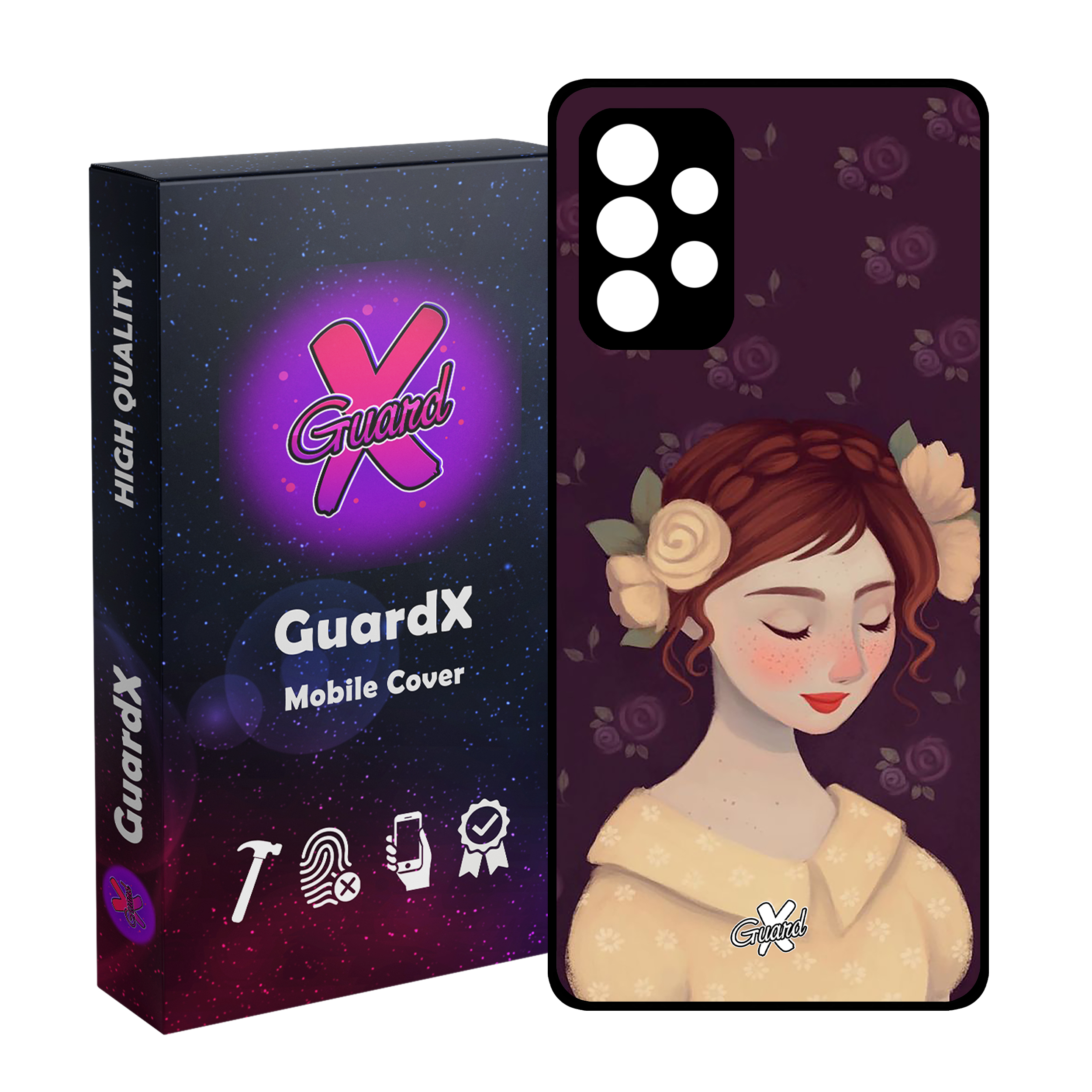 کاور گارد ایکس طرح Girl مدل Glass10325 مناسب برای گوشی موبایل سامسونگ Galaxy A52s