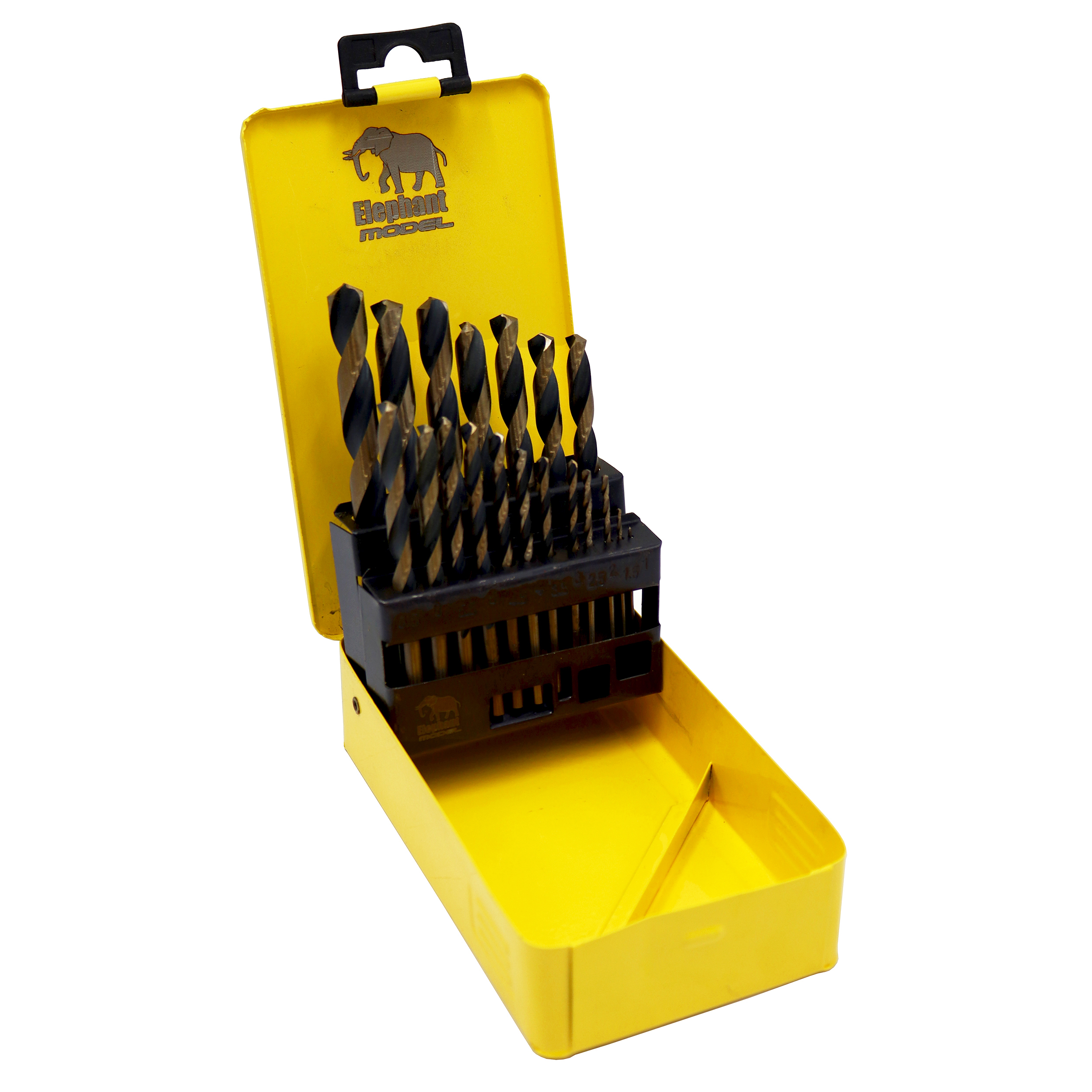 مته آهن مدل الفنت کد YP-W-HSS سایز 1-10 میلیمتر مجموعه 19 عددی