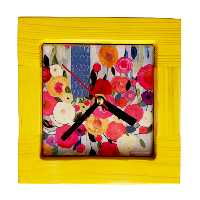 ساعت رومیزی مدل گل و گلدان