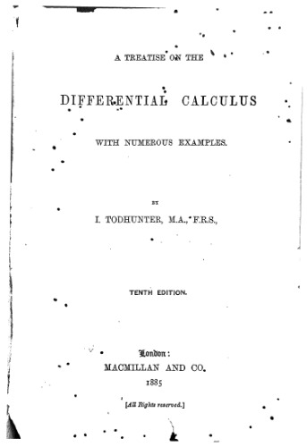 خرید و دانلود نسخه کامل کتاب A Treatise On The Differential Calculus with numerous examples
