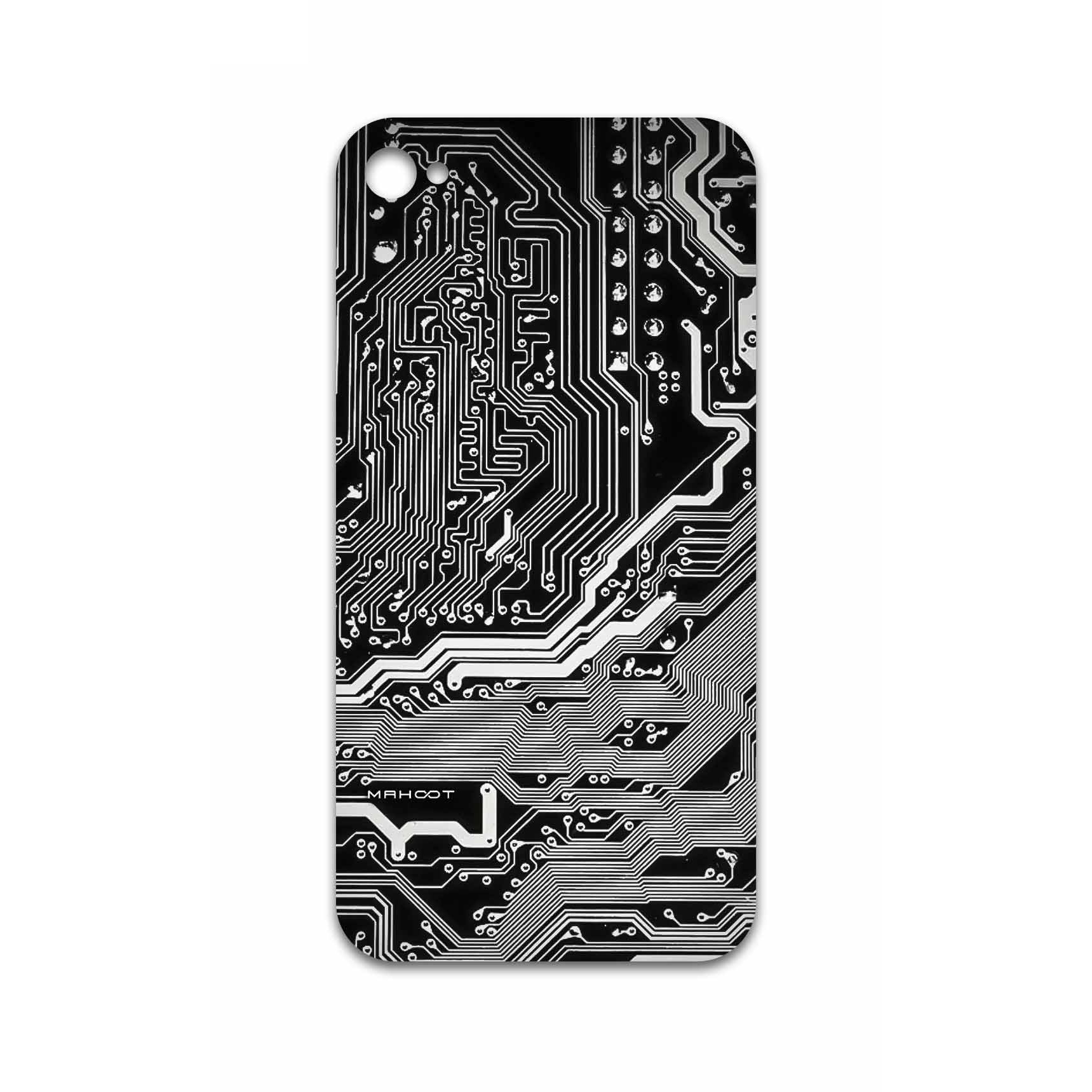 برچسب پوششی ماهوت مدل Black Printed Circuit Board مناسب برای گوشی موبایل اپل iPhone 4s