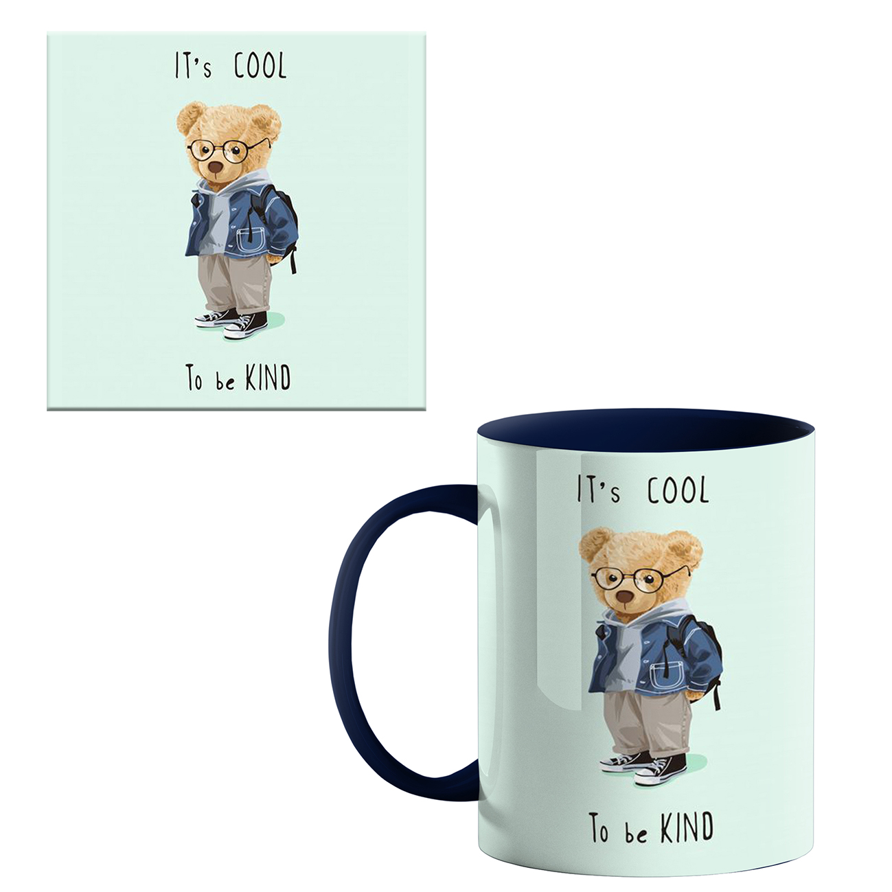 ماگ طرح خرس پولو کد 200 به همراه زیر لیوانی