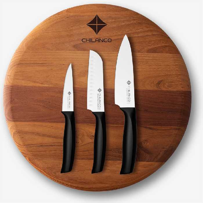 ست چاقوی سرآشپز 6 و سانتاکو 5 ، دم دستی 3.5 اینچ چیلانکو