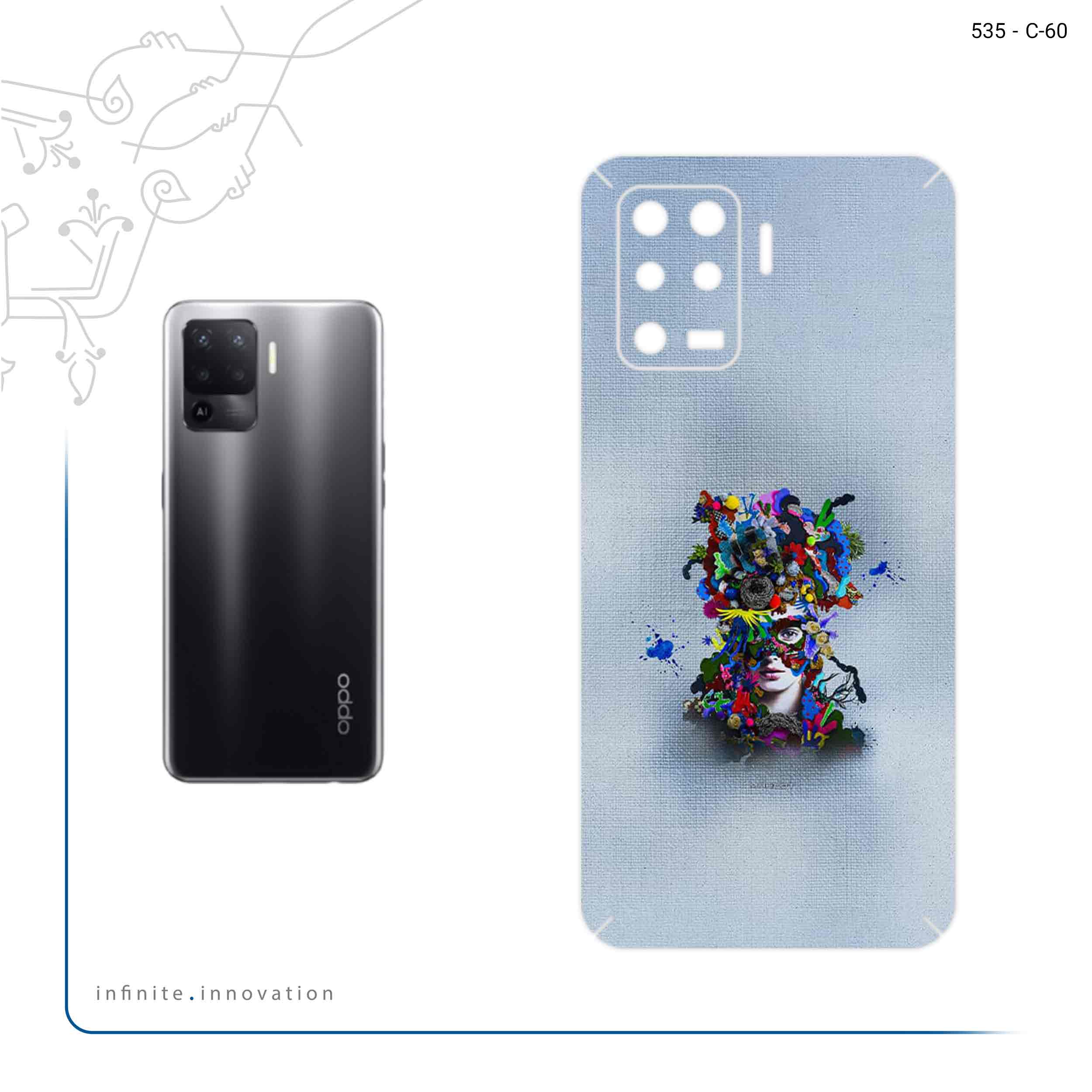 برچسب پوششی ماهوت مدل Collage of surreal Portrait of Women 4 مناسب برای گوشی موبایل اپو A94 4G