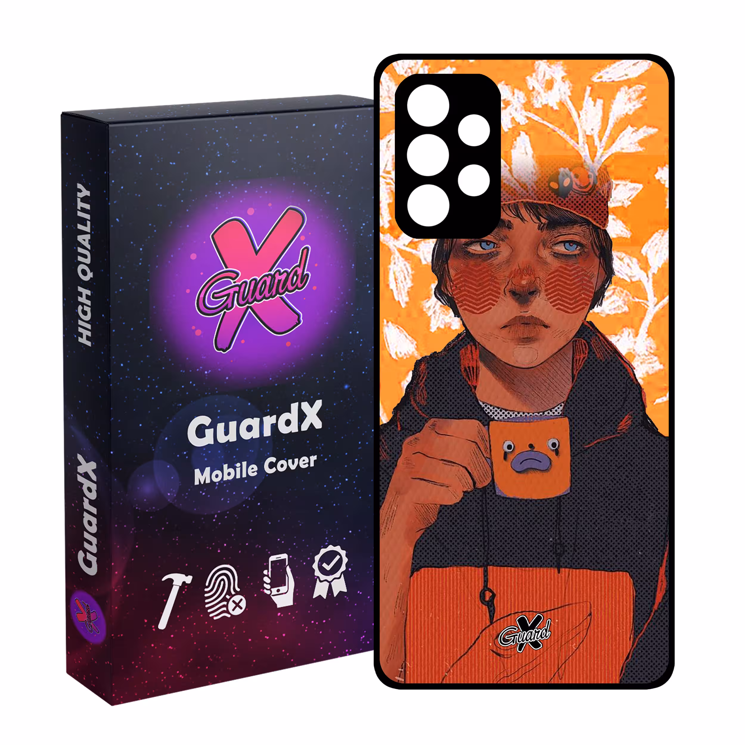 کاور گارد ایکس طرح Girl مدل Glass10319 مناسب برای گوشی موبایل سامسونگ Galaxy A52