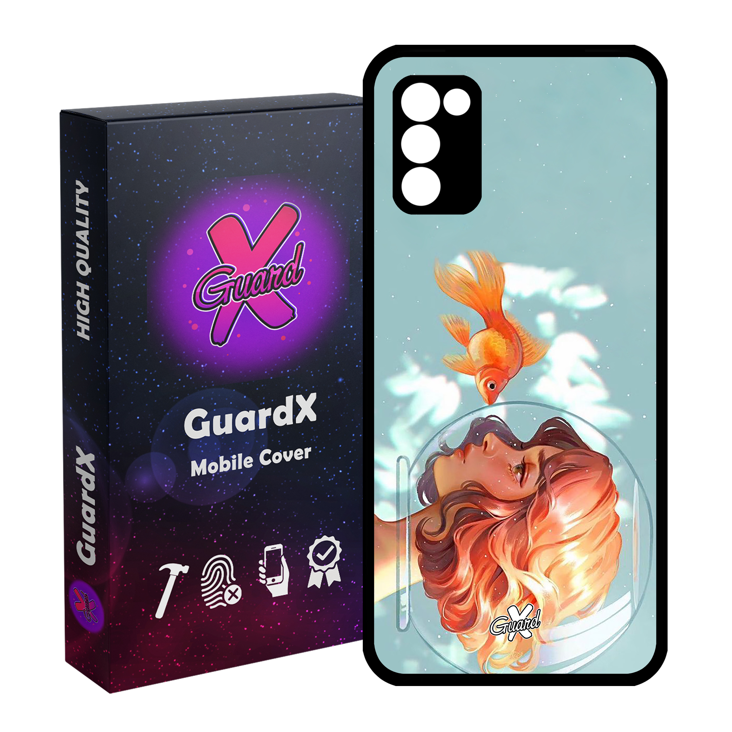 کاور گارد ایکس طرح Girl مدل Glass10020 مناسب برای گوشی موبایل سامسونگ Galaxy A03s