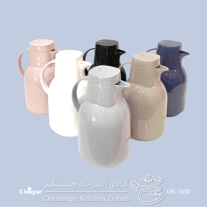 فلاسک 1/9 لیتری رنگی شیشه صورتی یونیک مدل UN_1950