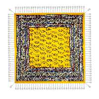 رومیزی قلمکار مدل بته برگی