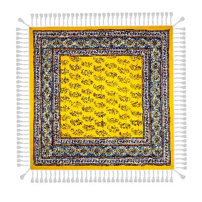 رومیزی قلمکار مدل بته برگی