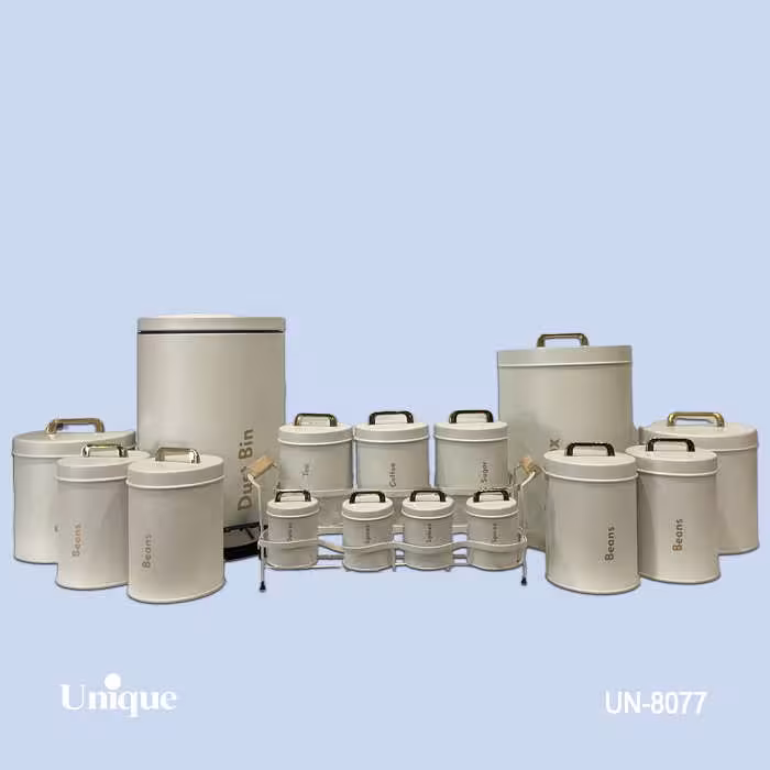 ارسال فوری   ضمانت اصالت کالا   ست 16پارچه نباتی (کرم) درب فلزی کد UN-8077